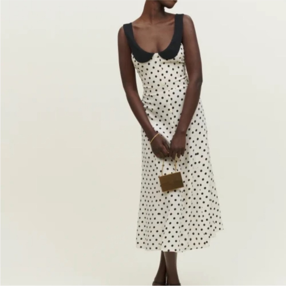 Reformation “Charlie” Midi Dress Polka Dots